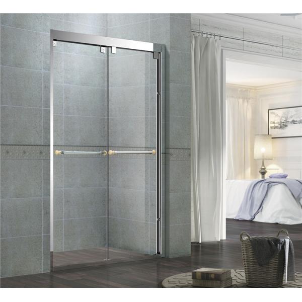 Chromed Finished Stainless Steel Shower Enclosures Double Sliding With Frames