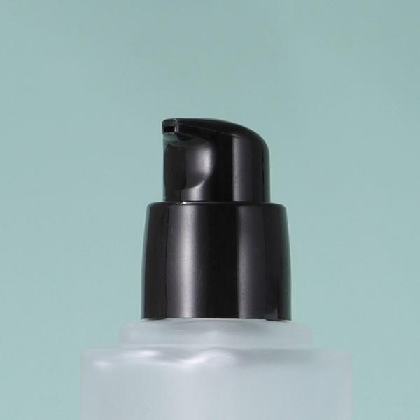 Empty Square Frosted Glass Cosmetic Containers 1.4oz Pump Bottle Personal Care