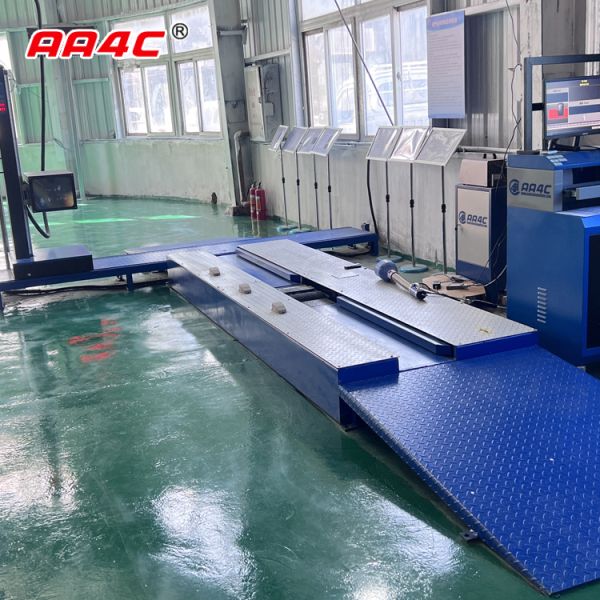AA4C 2-wheeled motorcycles Centralized testing line include brake force axle load speedometer clamping wheel alignment headlight tester noise meter