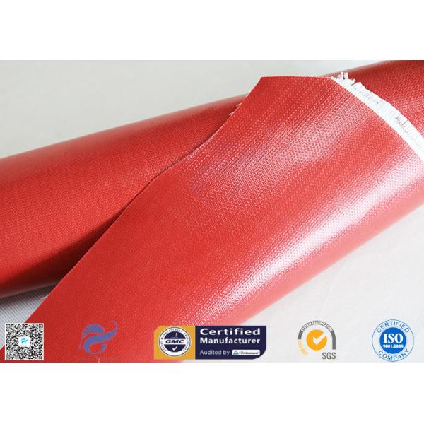 260℃ Fire Protection 0.5mm E - glass Silicone Coated Fiberglass Fabric Satin Weave