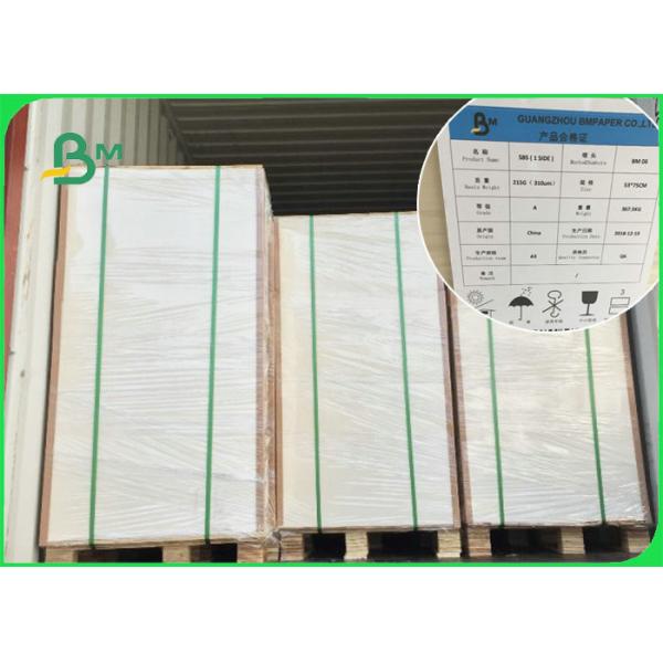 Quality 100% Virgin Pulp C1S Art Paper 1 Side Coated / Glossy SBS Board 700 * 1000mm wholesale