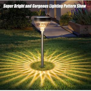 Solar Powered Garden Lights with RGB Lighting 3.7V Voltage and 600mAh Battery