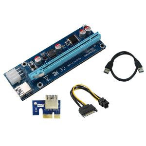 PCI-E VER006S PCI-E 1x to 16x Riser Card Adapter With USB Extender Express