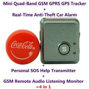V8S Mini GPS Tracker+Anti-Burglar Alarm+Personal SOS Help Alarm Transmitter+Spy