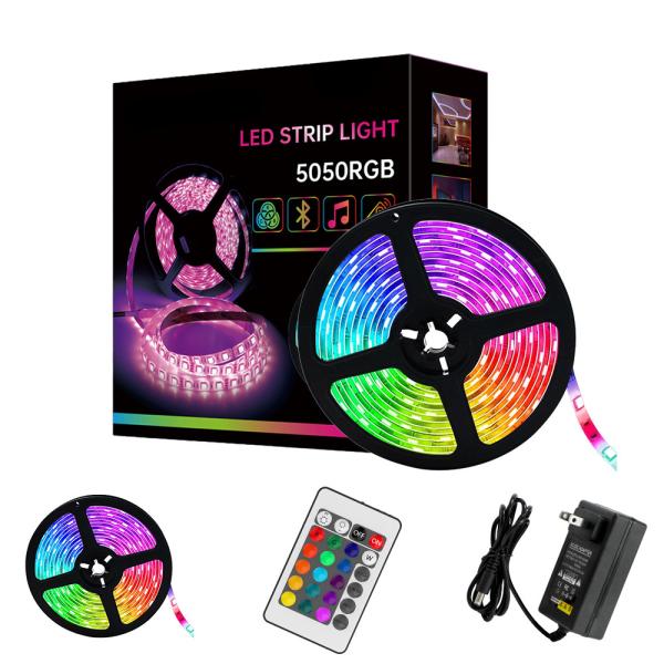 Quality 12V 5 Meters 24 Keys IR Remote Control 60LEDs/Meter RGB Flexible LED Light Strip Kit for Home Decoration wholesale