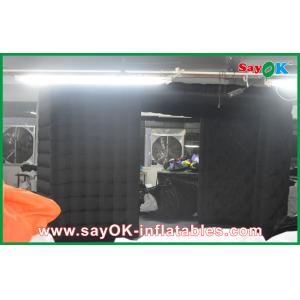 Cheap Inflatable Photo Booth Rental Black Big Quadrate Strong Oxford Cloth Photobooth , Large Inflatable Photo Booth for sale