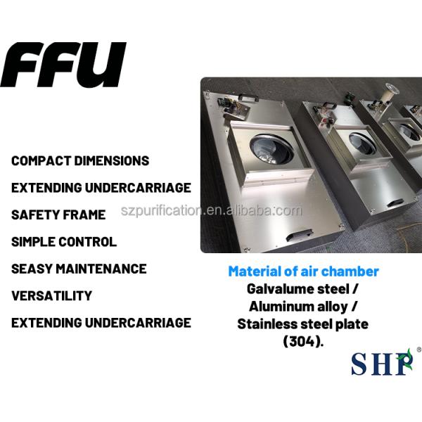 SUS304 HEPA Fan Filter Unit Steel Cleanroom FFU 35KG