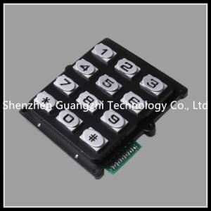 Cheap Black Custom Keyboard Pad 12 Buttons Type For Access Control / Public Phone for sale