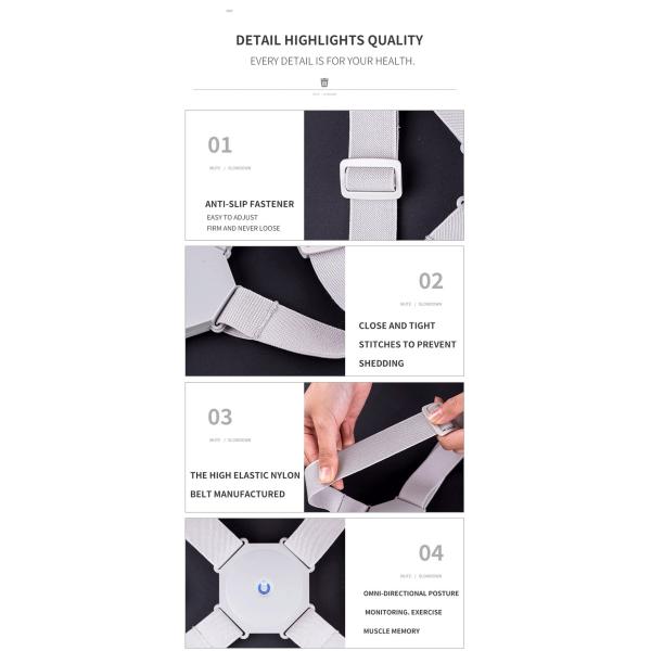 Smart sensor orthosis correction belt reminder of adult & child sitting posture hunchback Back smart posture corrector