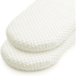 China Minky Dot Bassinet Fitted Sheet Set of 2,  Soft and Warm Fleece Cradle Sheets for Boys and Girls on sale