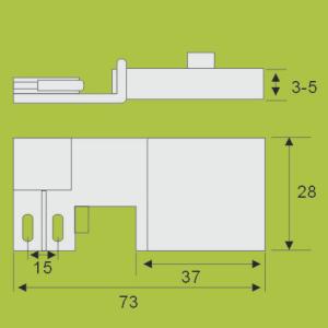 Zinc alloy hinge for bathroom door ,furniture hardware hinges with Chrome Gold
