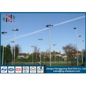 86um Galvanization Industrial Light Pole And Masts Two Part 20m - 50m Height