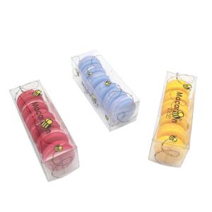 0.3mm PET Glossy Lamination 6 Pack Macaron Box With Bee Printing