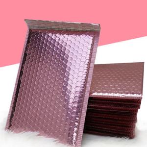 Cheap Shiny Metallic Bubble Mailers , Aluminium Foil Holographic Bubble Mailers for sale