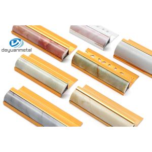 Round Aluminium Corner Profiles Anodized Surface with PVC marbling