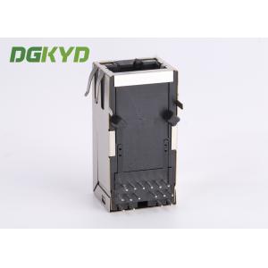 12 Pin Shielded 1000 BASE - TX Industrial Integrated Magnetics RJ45 Connector,
