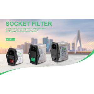 Cheap Insulation Resistance ≥100MΩ EMC EMI Filter Inlet Socket Filter for Rated Voltage 250VAC -40C- 85C for sale