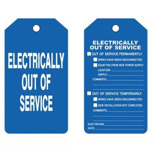 Out of Service Tag Polyester Waterproof Plastic Tag Customized Thickness
