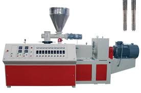 China Plastic Conical Twin Screw Extruder Pvc Pipe Extrudsion Machine on sale