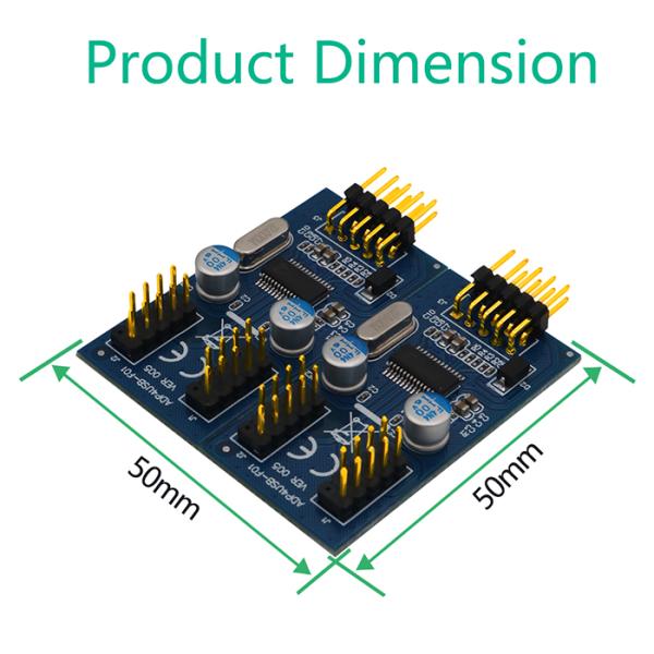 9pin USB Header Male 1 To 4 Female Extension Splitter Cable Connector Adapter