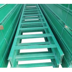 Green Solid FRP Ladder Type Cable Tray Non Combustible High Flexibility