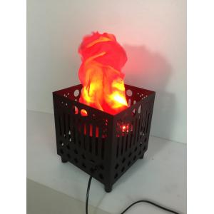 red led silk square flame light with iron shell