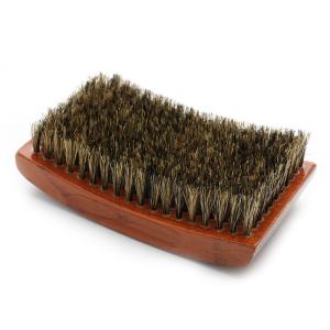 Square Wooden Wave Brushes Boar Bristle Beard Mustache Brush
