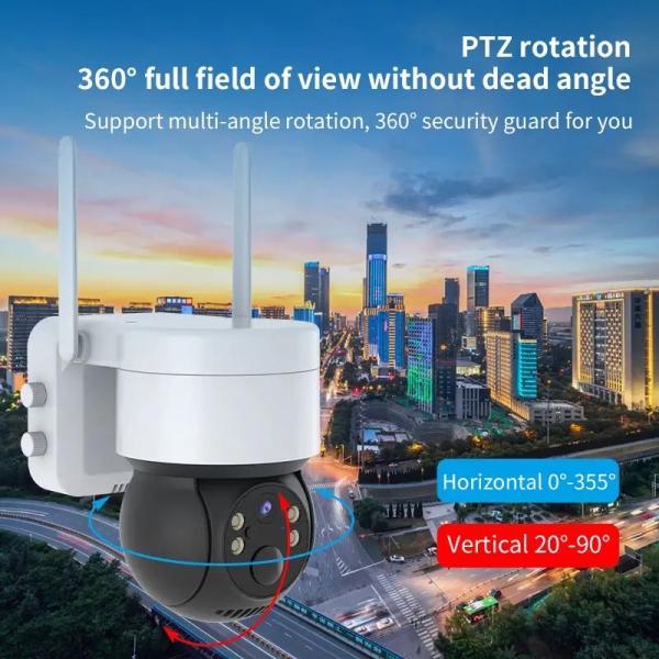 Outdoor Waterproof PIR Wireless WiFi IP Security PTZ Camera H. 265 2MP Night