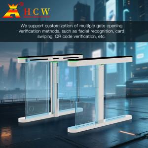 HCW Slim Acrylic Side Cover High Speed Barrier Turnstile Gate For Access Control