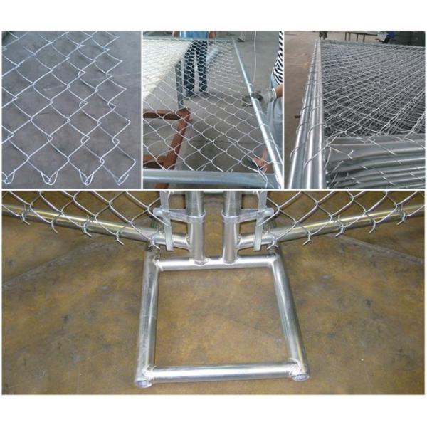 Metal Steel 3.2mm Site Security Fencing Construction Galvanized Chain Link Movable