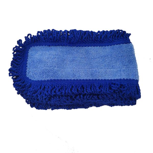 Quality 13x62cm Dusting Tassels Blue Microfiber Wet Mop Pad For Cleaning Household wholesale