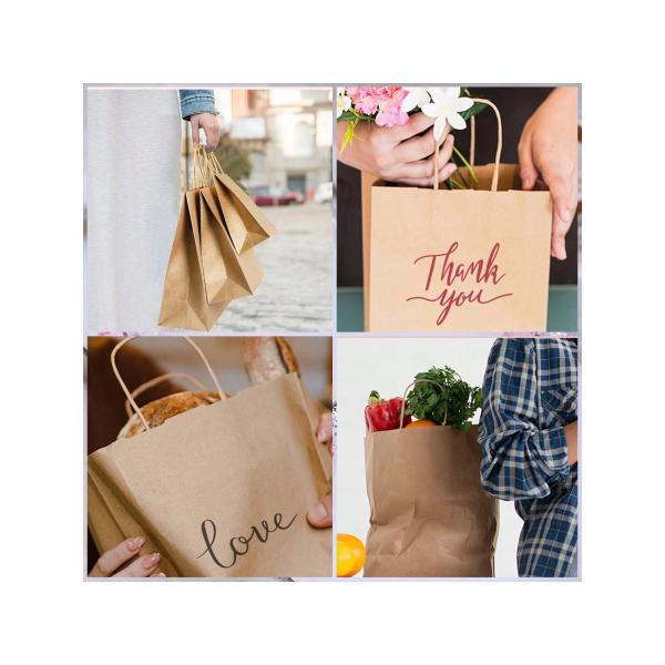 Eco Friendly Brown Paper Gift Bag With Self Adhesive Closure