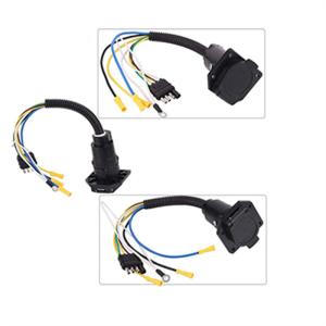 PVC 7 Way Light Plug Wire Harness Assembly Converter Adapter For Car Tow Trailer