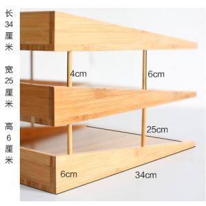 stacking bamboo file tray