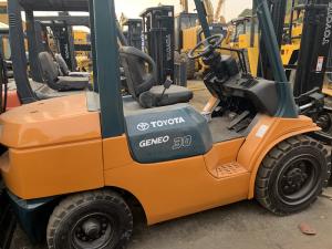 China Original Color Second Hand Forklifts , Used Toyota 3 Ton Forklift 5m Mast on sale