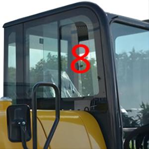 PC56-7 PC56 KOMATSU Excavator Window Replacement Right Side Position No.8