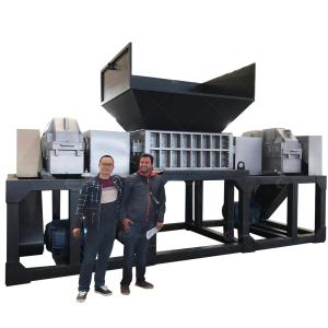 Double Shaft Shredder 2300KG/hr for Plastic Foil Crusher Shredder Banana Film