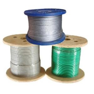 China Non-Alloy Construction Pvc Coated Galvanized Steel Wire Rope Joint With Strong Tensile Strength on sale