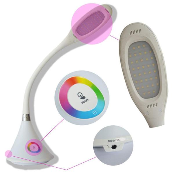 Daylight White Rgb Led Desk Lamp Eye Protection For Bedside Reading