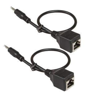 3.5mm 1/8" Custom Wire Assemblies RJ45 Male To Female Cat5 Cat6