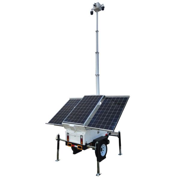 Quality 24/7 Mobile Solar CCTV Trailer With Cameras For Remote Construction Sites wholesale