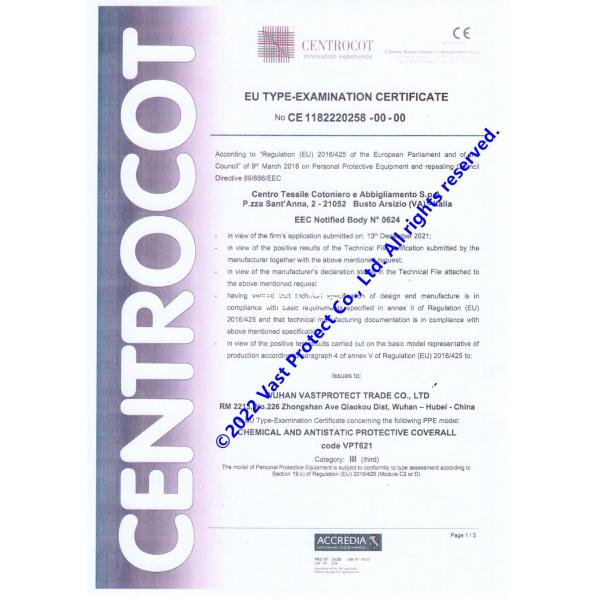 CE Type 5 6 Disposable Hooded Coveralls Durable Waterproof Suit For Customized Request