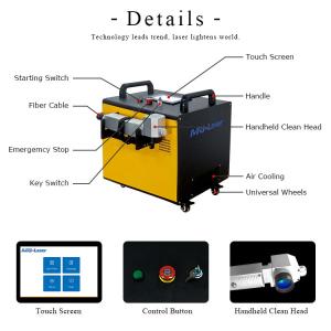 60W Fiber Laser Cleaning Machine 1-5000mm/S Clean Speed For Rust Cleaning
