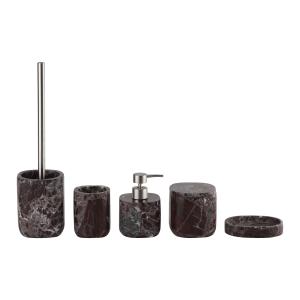 Square Round Marble Bathroom Accessories Voilet Stone Marble Soap Tray With Grey Veins