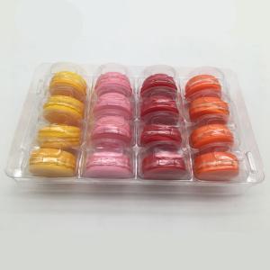 PVC 16 Pcs Macaron Blister Tray Transparent Macaron Display Tray