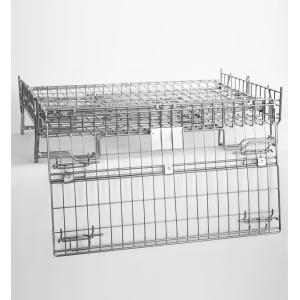 Galvanized Foldable Industrial Wire Container Stackable Space Saving