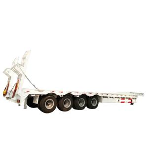 Custom 70-200 Tons Capacity Lowbed Semi Trailer with 2550mm Width and 4000mm