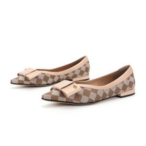 Cotton Lined Ladies Ballet Flats Round Toe Shape Slip On Closure