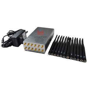 12 Antennas Cell Phone Signal Jammer UHF/VHF/2G /3G / 4G / Wireless Camera 1