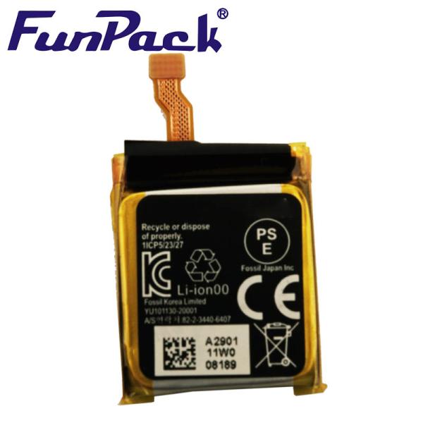 400mAh Wearable Device Battery 1.54Wh 3.85V Lithium Ion Polymer Material